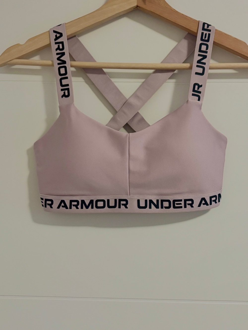Under Armour Light Pink Crossback Sports Bra